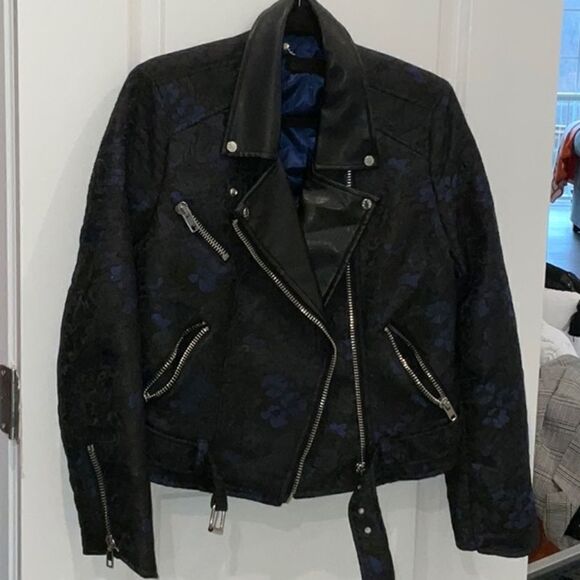 ABS CROP MOTORCYCLE JACKET - Picture 1 of 7